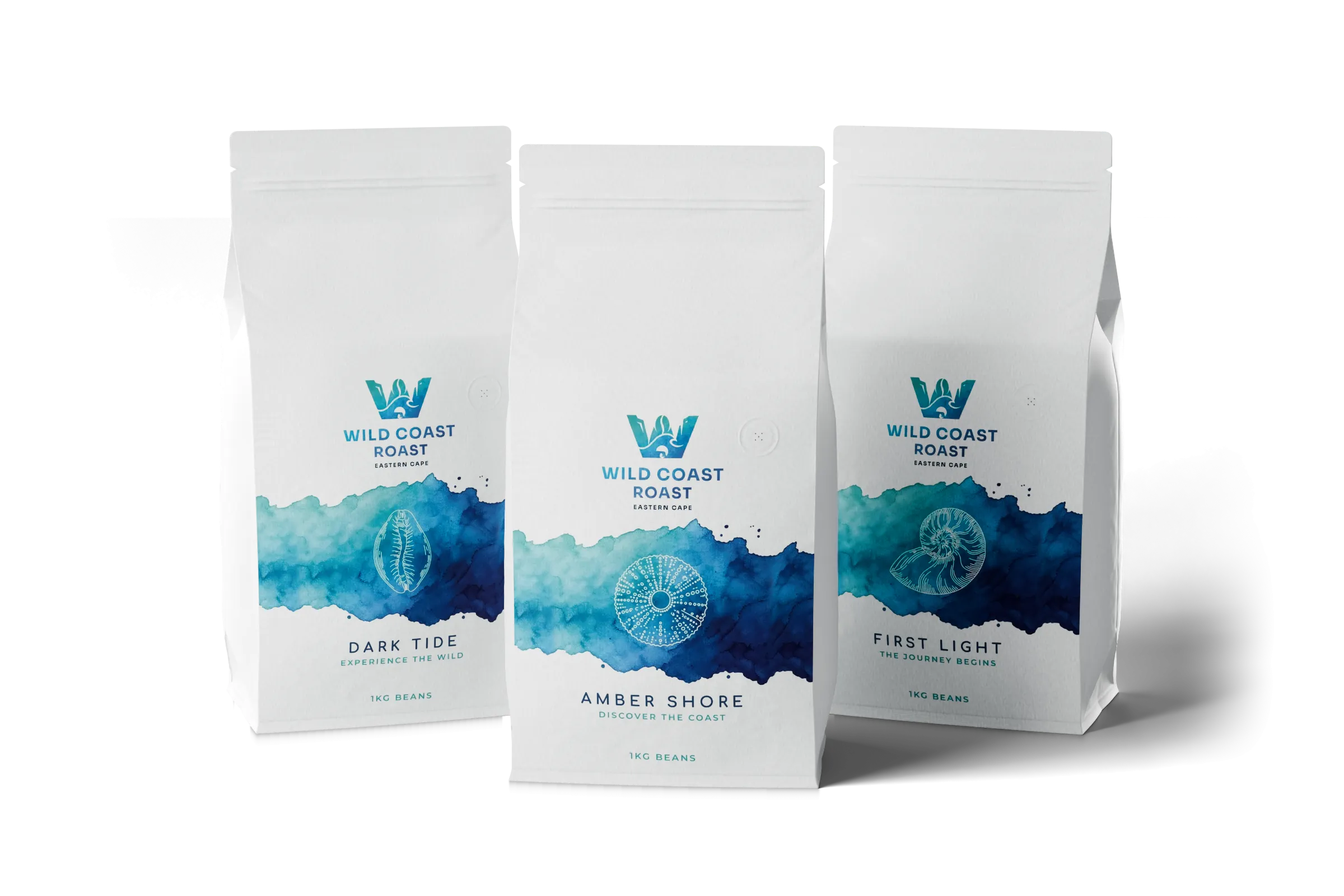 The three Signature Range packs: Dark Tide, Amber Shore and First Light